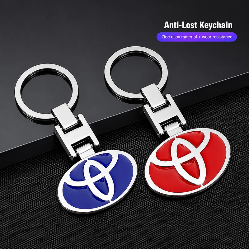 Porte-clés dédié à la voiture, pendentif de clé avec Logo automobile, accessoires pour Toyota Gazoo Racing Corolla Yaris Chr Auris Rav4 Prius Prado