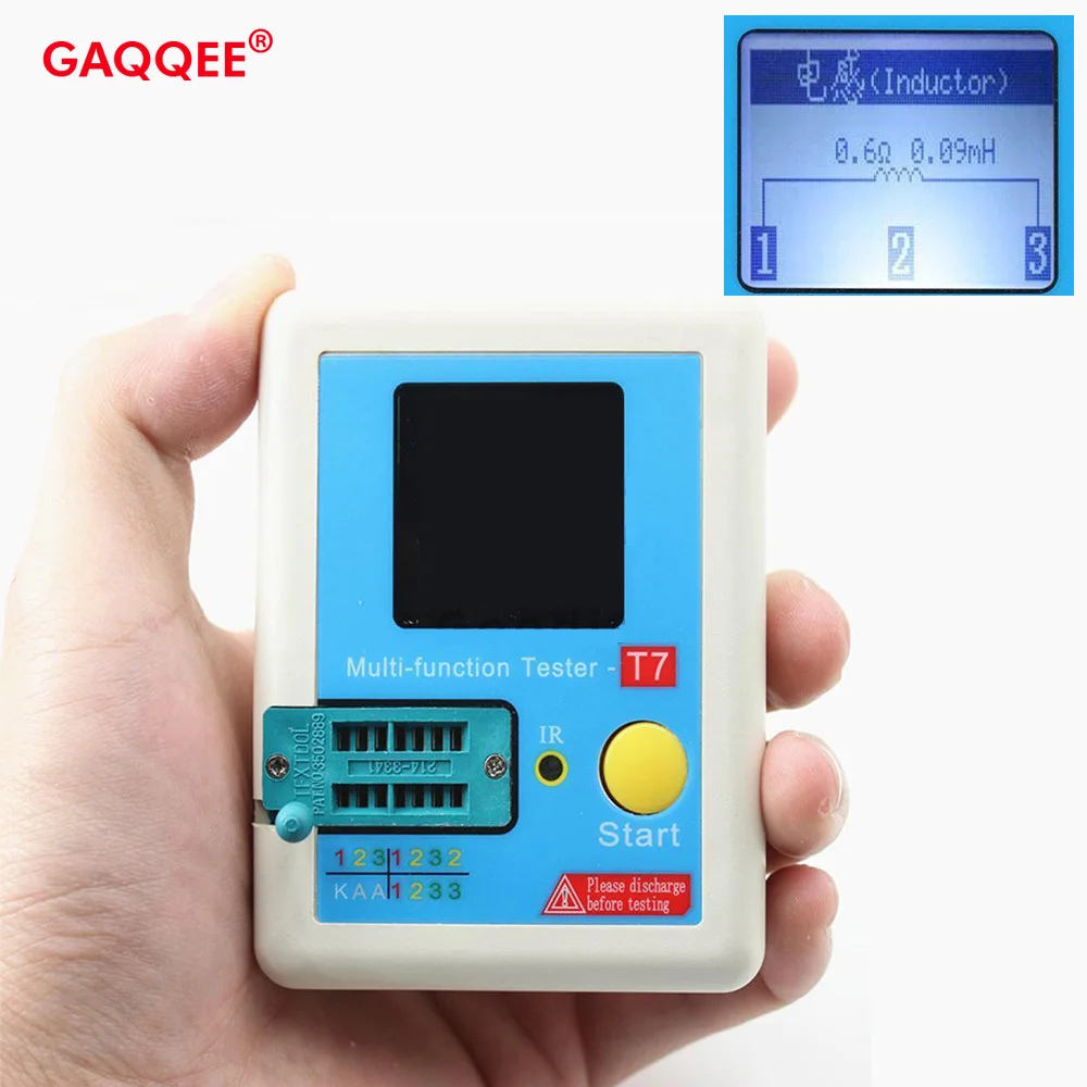 Imagem -03 - Verificador do Transistor da Elevada Precisão Diodo Triode Capacitância Esr Mos Pnp Npn Lcr Mosfet Tft Tc-t7-h Tcr-t7 Lcr-tc1 Teste do Painel Lcd
