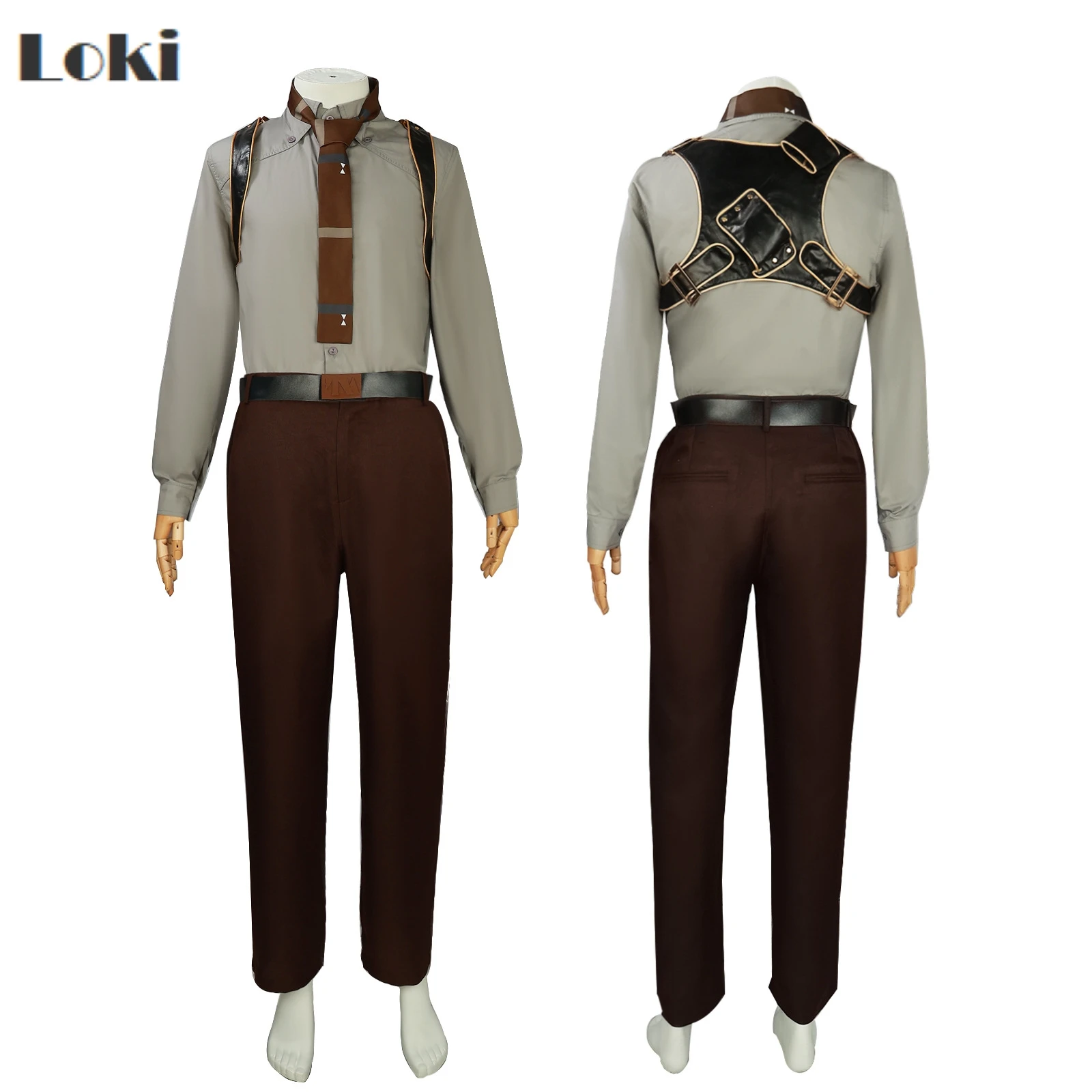 

Movie Loki Season 2 Cosplay Costume Shirt Pants Belt Tie Outfits Fantasia Man Performance Costumes Full Set Of Regular Shirts