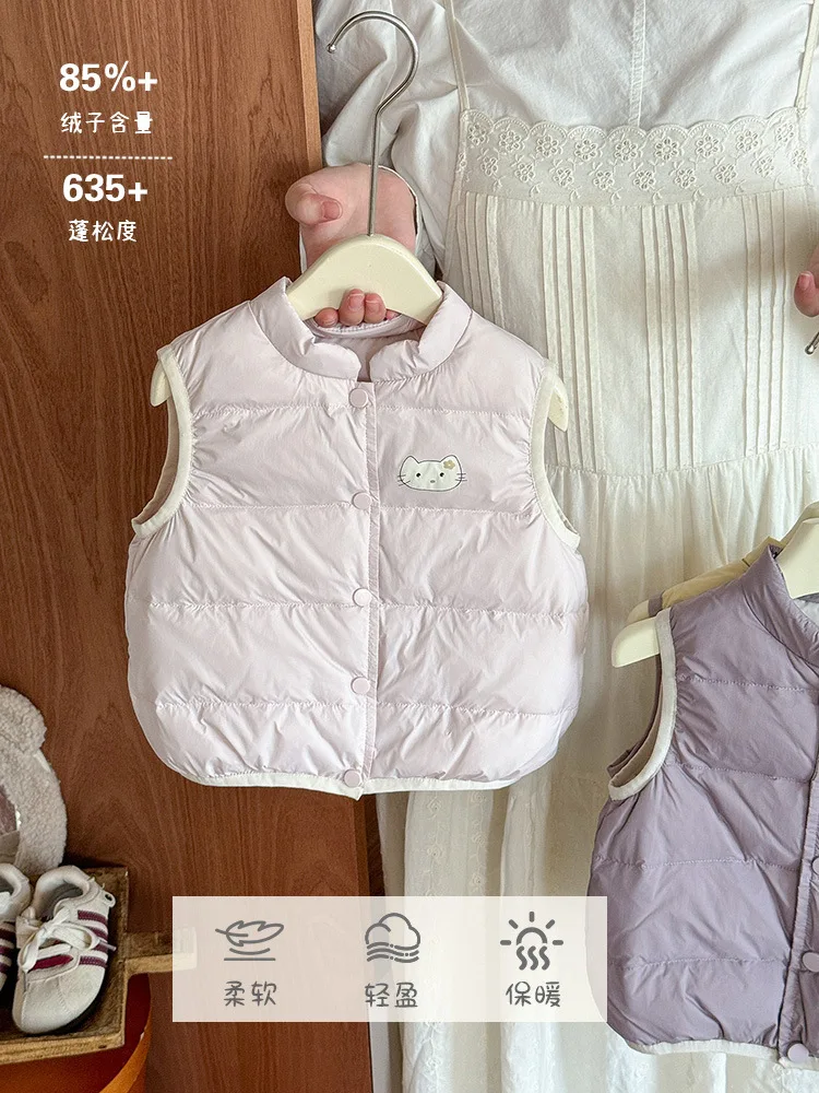 

Infant Down Vest Autumn Winter Baby Warm Lightweight Sleeveless Jacket Unisex Sleeveless Down Vest aClass
