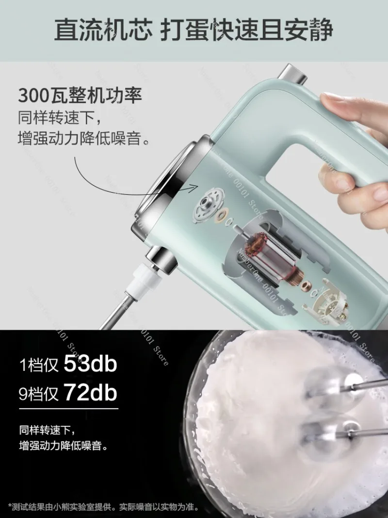 Compact Electric Egg Beater, Household Baking and Cream Whipper, Small Countertop Mixer for Dough and Egg White Mixing