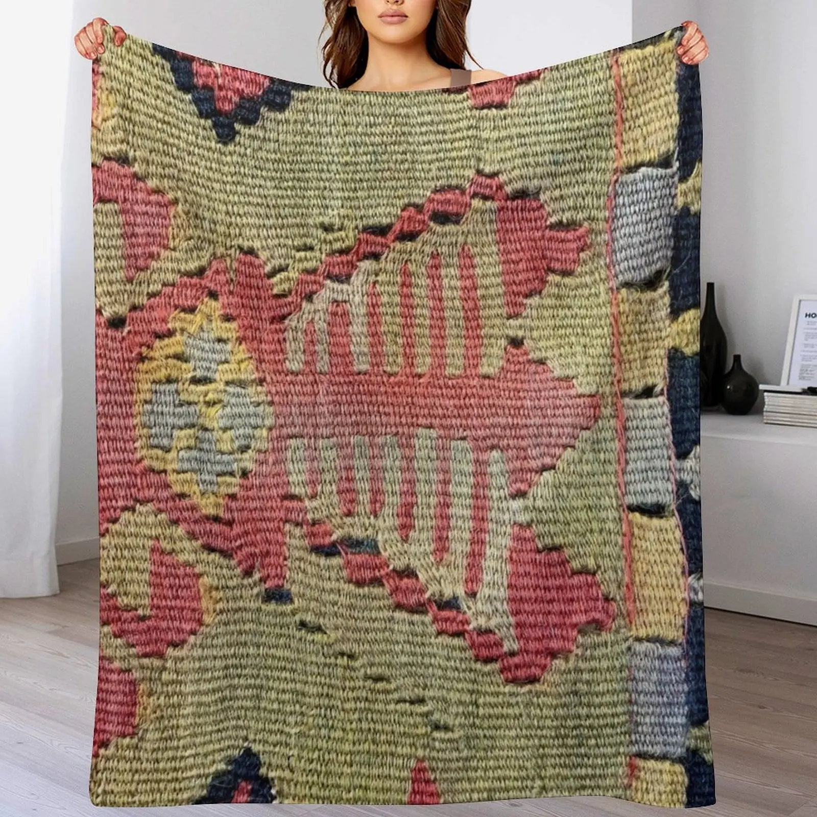 

Decorative Kilim, Navaho Weave, Woven Textile Throw Blanket for babies Comforter Luxury St Blankets