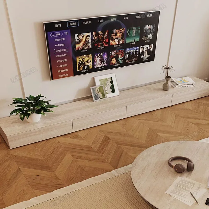 Modern Console Tv Stands Living Room Wood Solid Wood Home Tv Cabinet Pedestal Standing Meuble Tv Suspendu Luxury Furniture