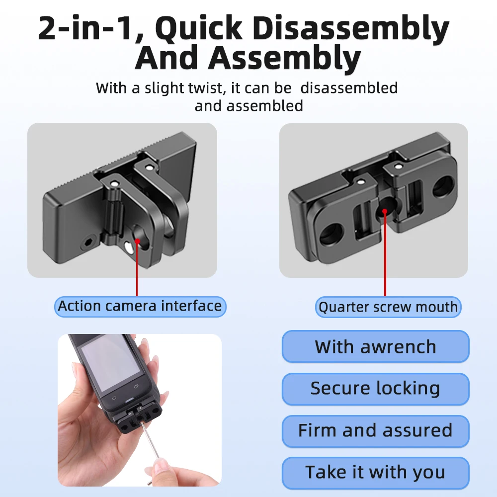 Flymile Quick Release Adapter for Insta360 X4 with Mount 1/4