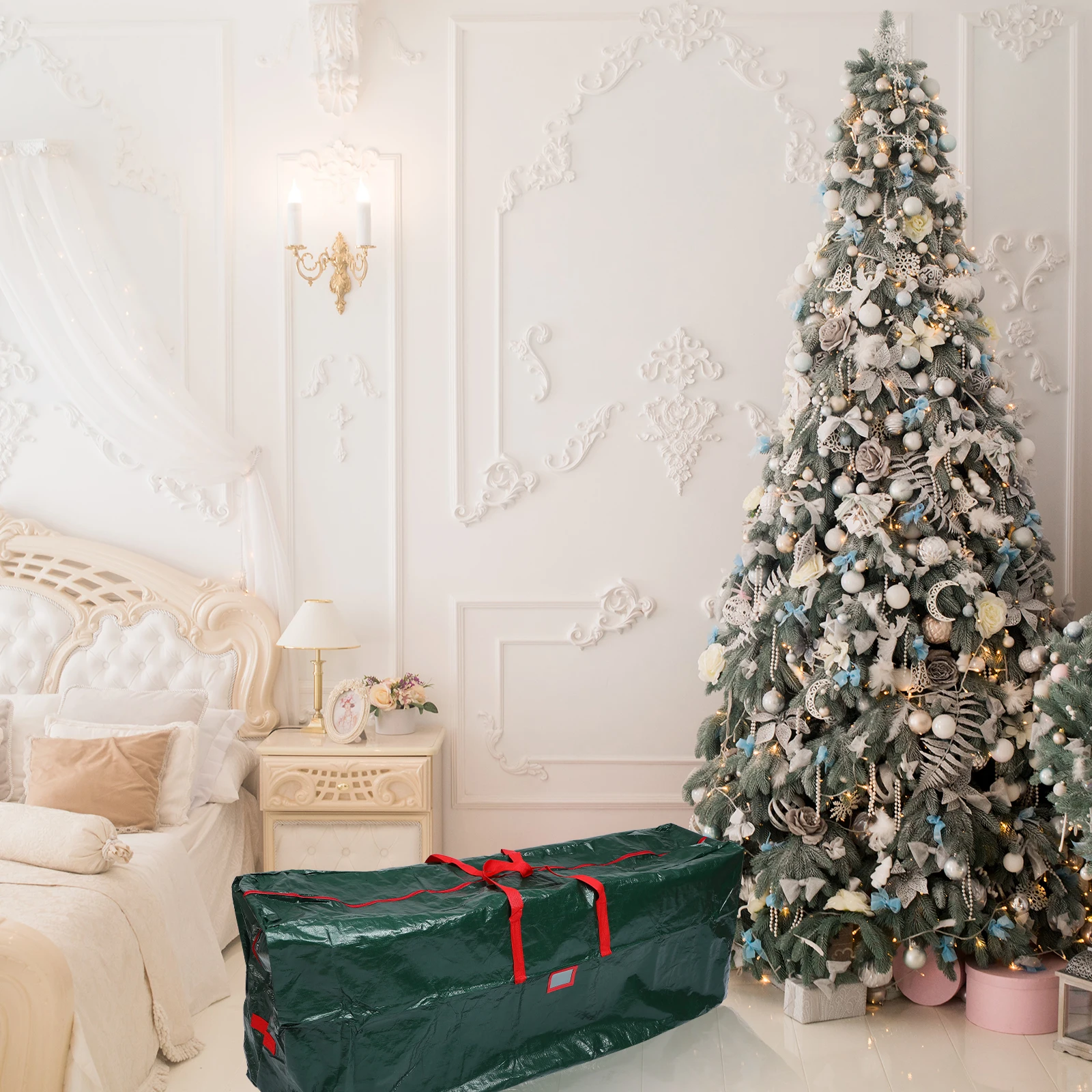 

1Pcs Xmas Tree Storage Bag Heavy Duty Christmas Tree Organizer Waterproof Pouch for Outdoor Furniture Portable Handle Strong