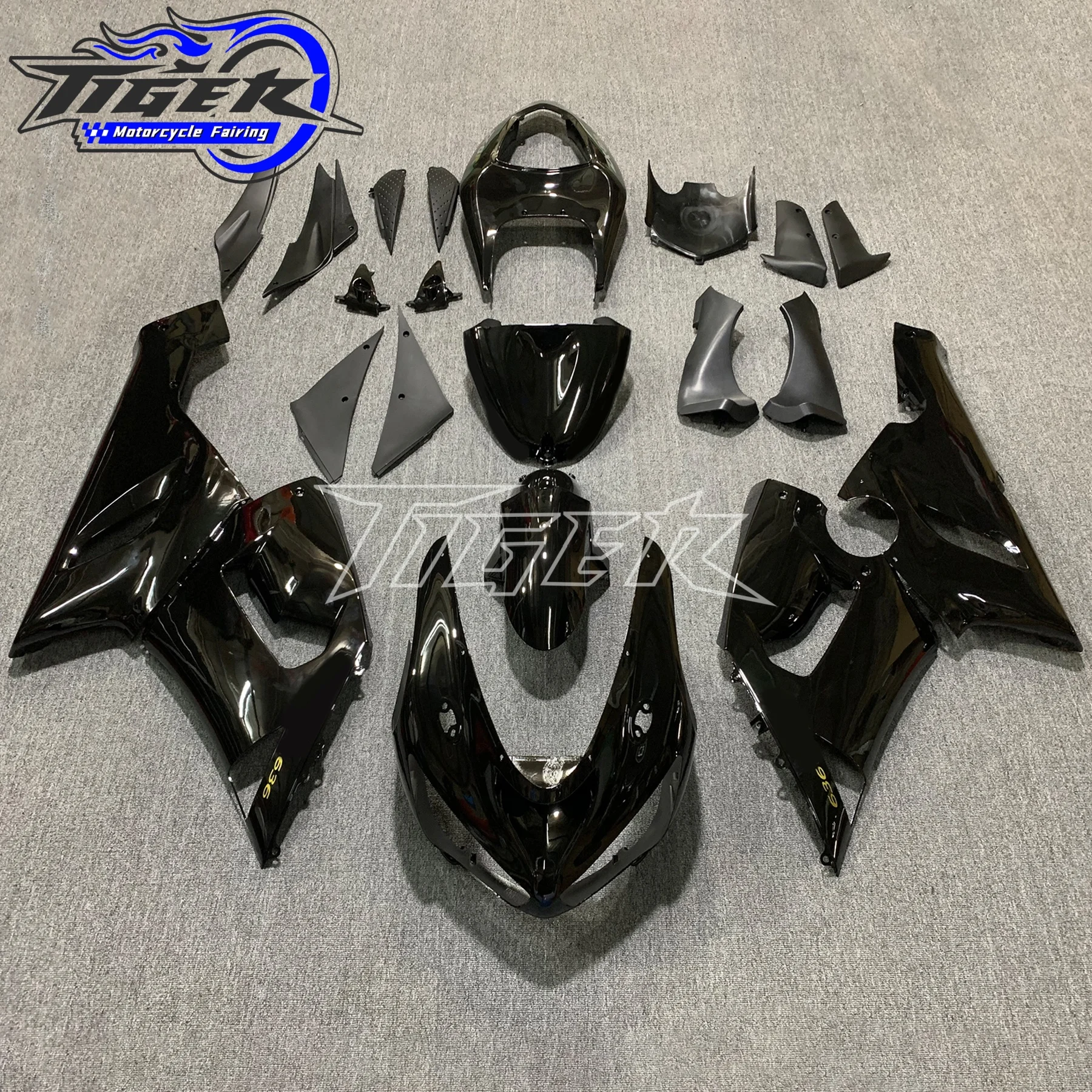 

Motorcycle Fairing Kit for KAWASAKI ZX6R ZX-6R ZX-636 2005 2006 Bodywork Set High Quality ABS Injection Black 05 06