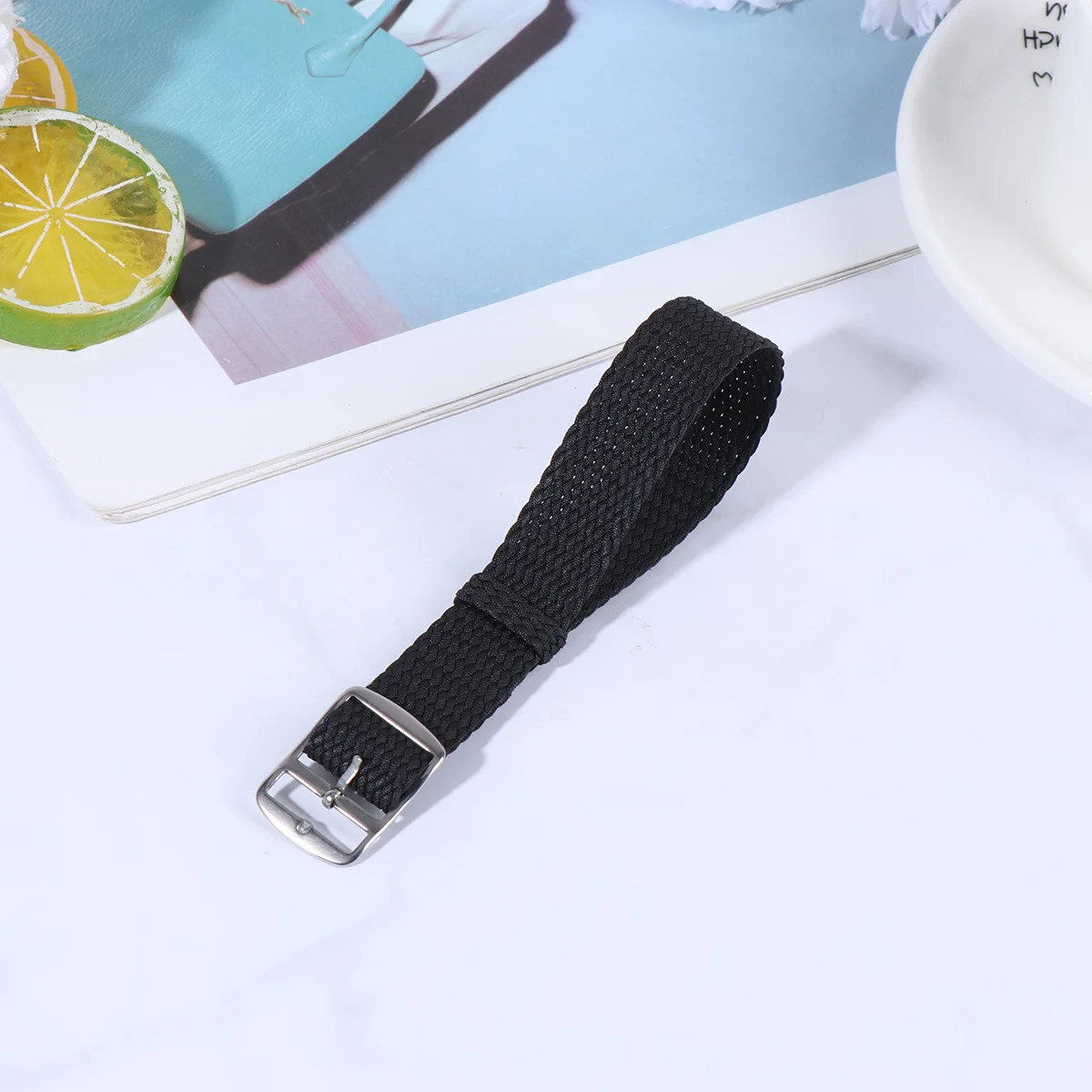 

Solid Color Nylon Watch Band Black Strong Durable Replacement Strap Fashion Wristband Watch Accessories Nylon Wristband