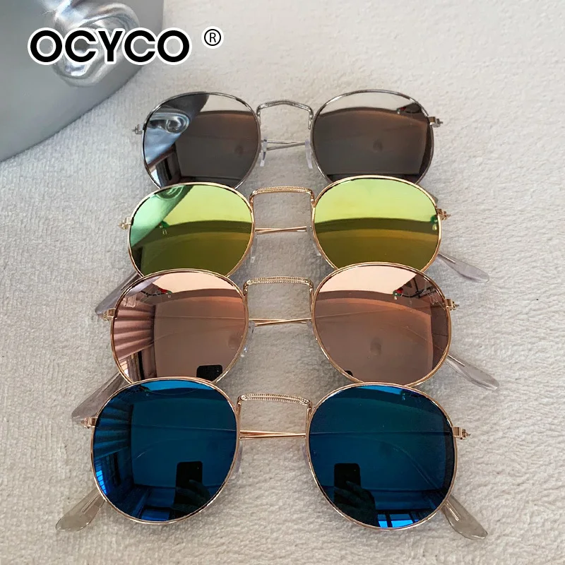 OCYCO Vintage Oval Classic OUTDOORSMAN Style Sunglasses Round Glass Lens Brand Design Sun Glasses Oculos image 6