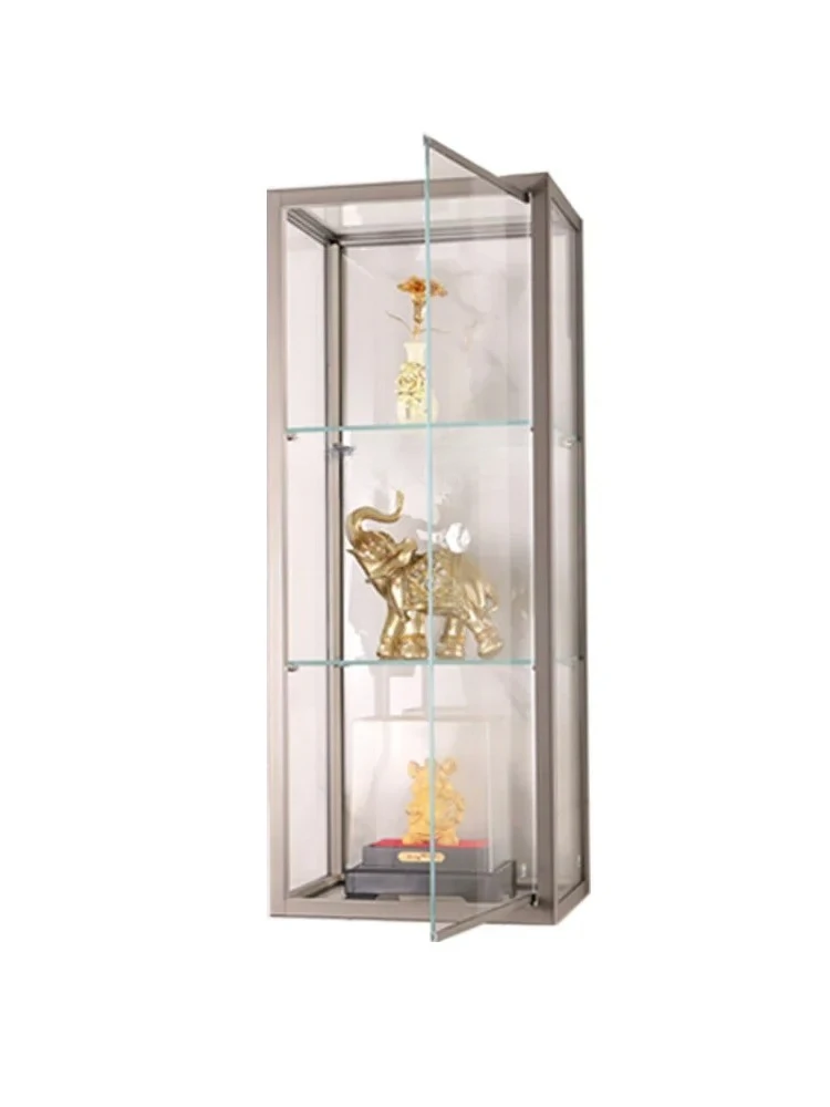 Glass wall hanging cabinet dining side storage model living room modern simple display storage wine cabinet