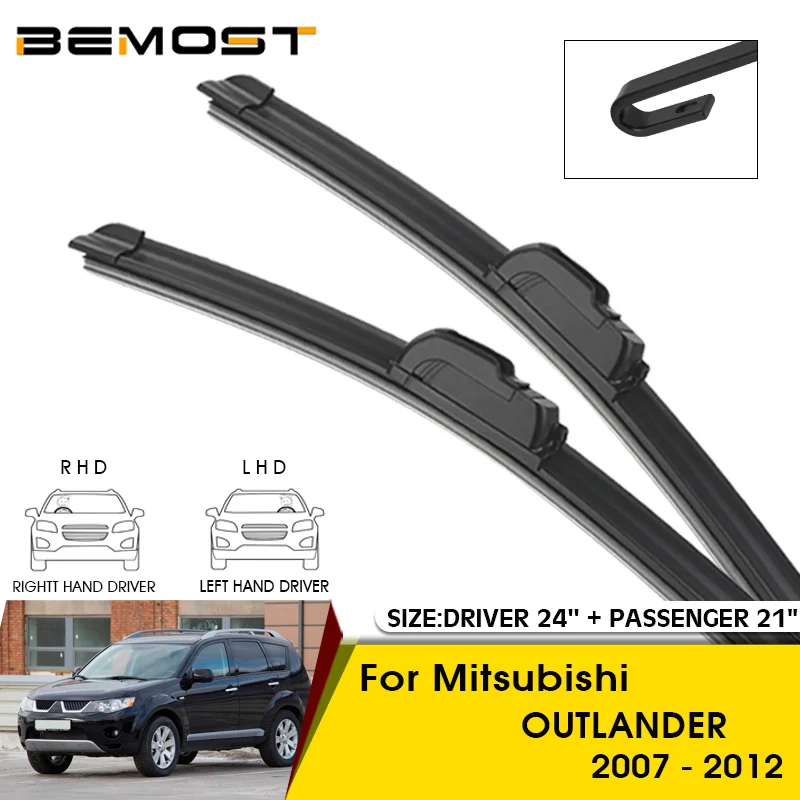 

Car Wiper Blades For Mitsubishi OUTLANDER 2007-2012 Windshield Windscreen Front Window Blades 24"+21" Car Accessories