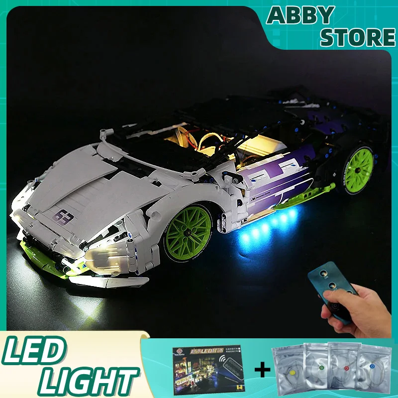 DIY RC LED-Licht-Kit für Lego 9804 technischen Sportwagen (nur LED-Licht, ohne Blöcke Modell)