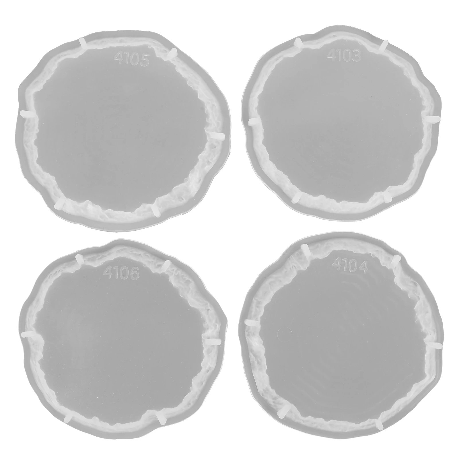 

4pcs Silicone Crystal Coaster Molds Resin Cup Mat Making Diy Epoxy Casting Home Decoration Crafts Tools Lightweight Durable