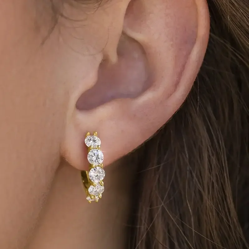 GRA 1,5 ct echte zertifizierte Moissanit-Diamant-Jubiläumsohrringe für Frauen, Geschenk, 925er Sterlingsilber, originaler feiner Luxusschmuck – Detail 4