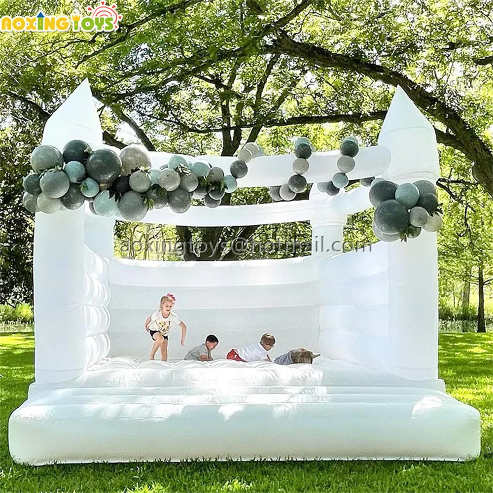 

10FT/13FT/16FT Commercial White Wedding Inflatable Bounce House Combo Party Jumpping Bounce Castle With Blower For Kids Adults