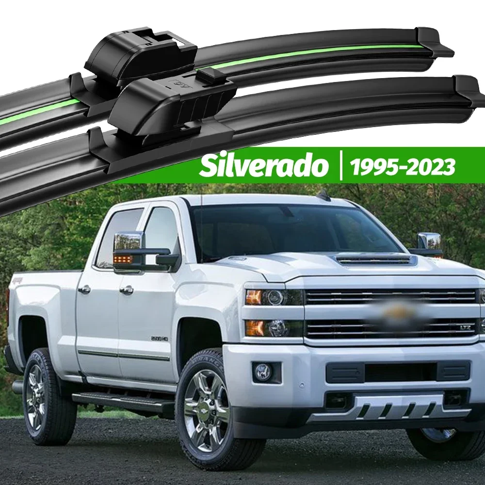 

For Chevrolet Silverado 1995-2023 2pcs Front Windshield Wiper Blades 2000 2012 2015 2017 2018 2019 Windscreen Window Accessories