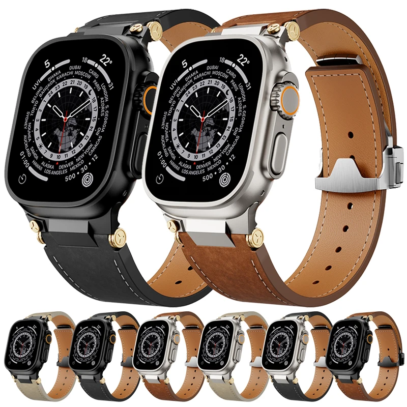 business-leather-watch-band-with-stainless-steel-clasp-for-apple-watch-44mm-45mm-46mm-49mm-for-iwatch-ultra-2-series-10-9-8-7-se