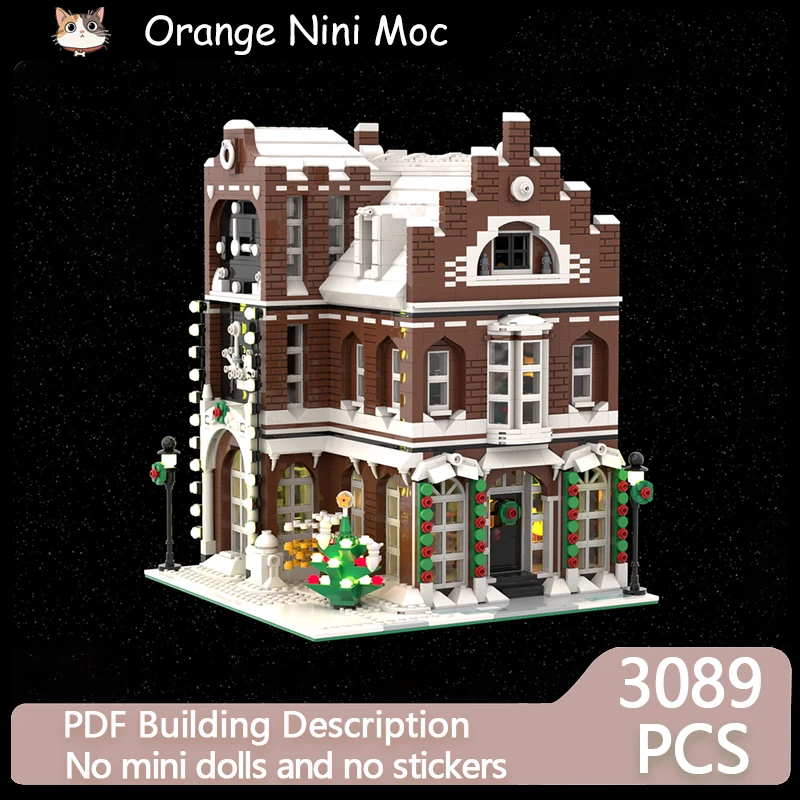 

City Street View Model MOC Building Bricks Italian Tavern Hostel Modular Technology Gifts Holiday Assemble Children Toys Suit