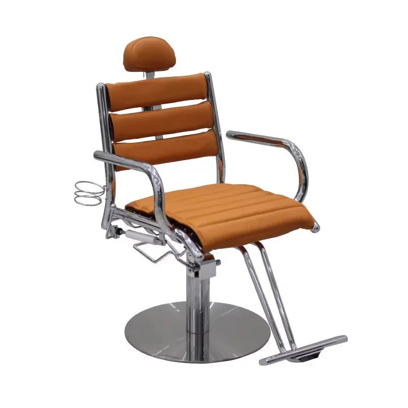 

Modern Simple Stainless Steel Material Rotatable Hairdressing Chair Comfortable Barber Chair
