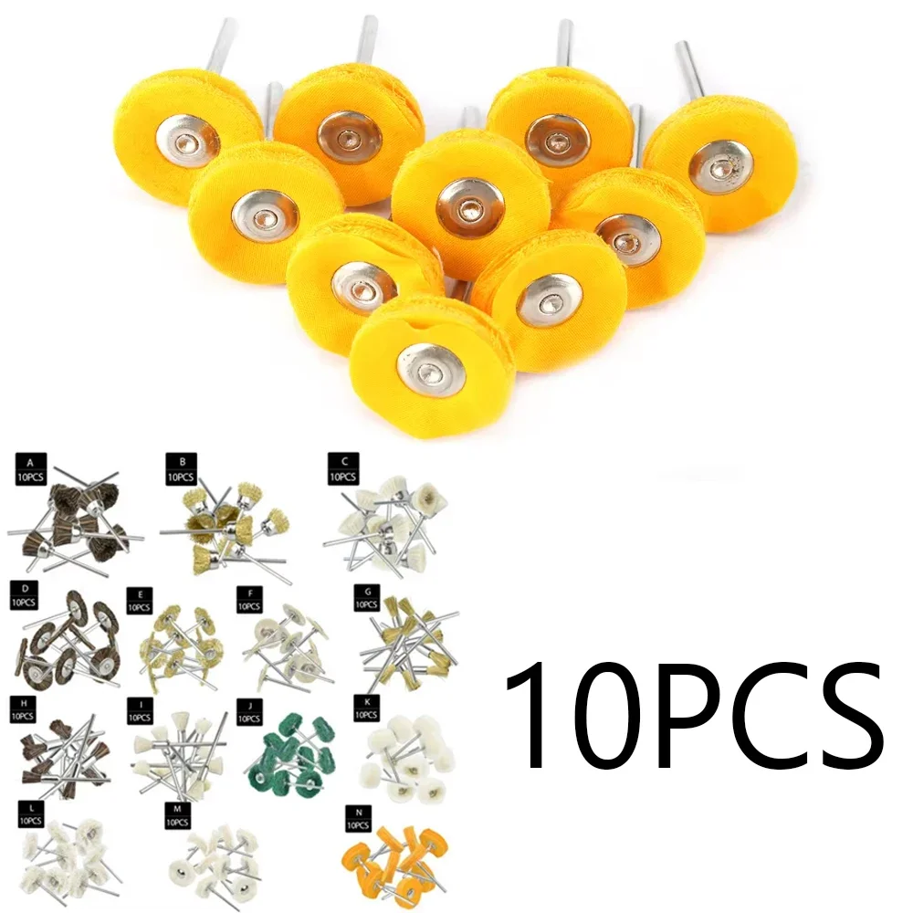 

10Pcs Dental Polishing Cotton Brushes Wool Felt Wheels for Dremel Rotary Tool Jewelry Watch Buffing Abrasive