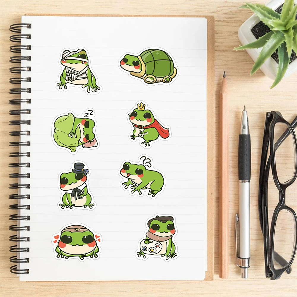 50 Stuks Schattige Cartoon Veelzijdige Kikker Baby Sticker Cool Dagelijks Waterdicht Diy Boek Telefoon Laptop Bagage Gitaar Cadeau Sticker