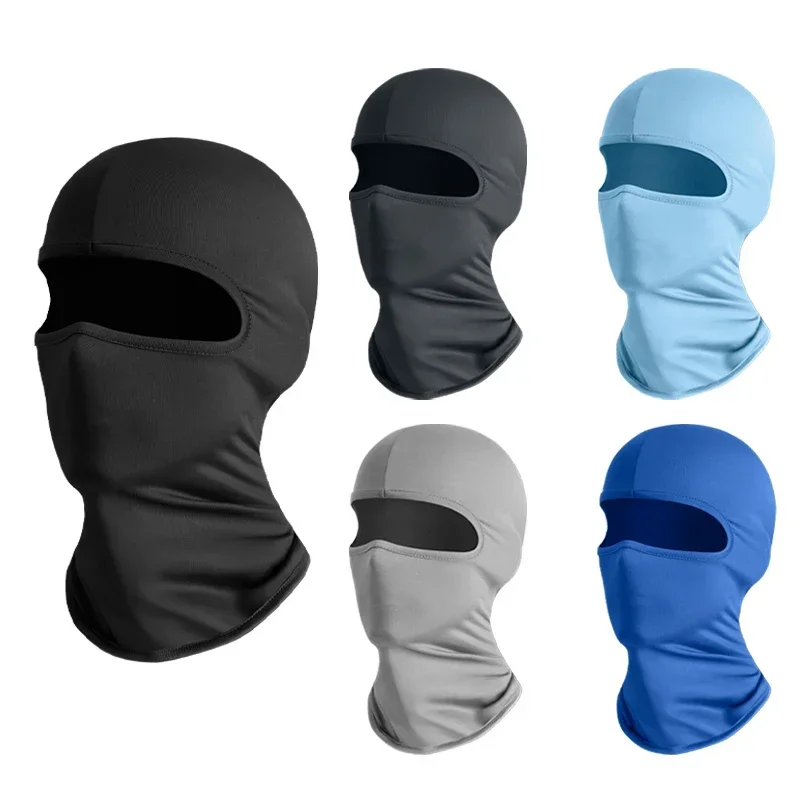 1pc Balaclava Full Face Mask Hood for Men Women Outdoor Ski Mask Riding Airsoft Cap Bike HeadHat Windproof Sunscreen Sun Hat