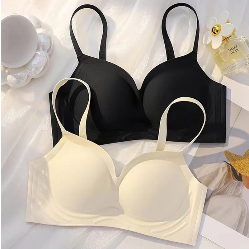 Outer Expansion Underwear Women\'s Small Chest Flat Chest Gathered To Show The Big Breasts Big Summer Seamless Comfortable Bra