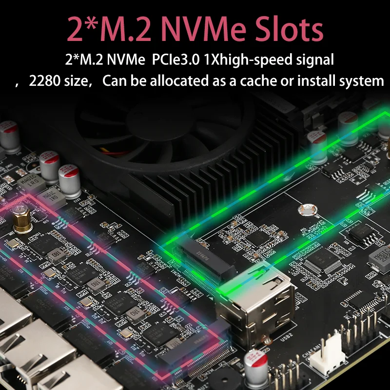 N5105/N6005 NAS Demon Board/Enam SATA3.0/ Dual M.2/ITX/Empat I226-V Nics.