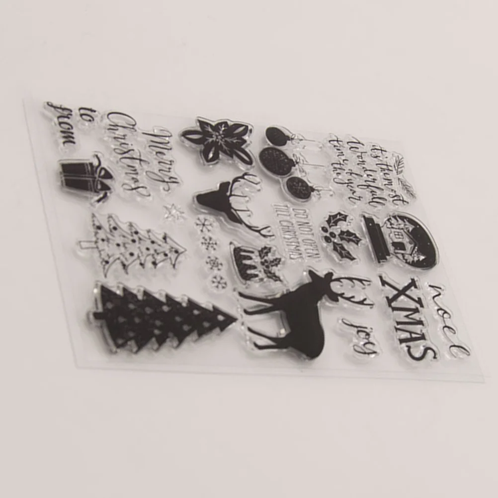 مجموعة طوابع شفافة واضحة مادة Tpr لتقوم بها بنفسك ختم التشبث لسكرابوكينغ عيد الميلاد موضوع بطاقة مذكرات الديكور رسالة صنع