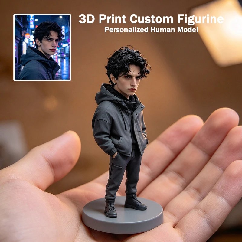 Custom 3D Printed Miniature Portrait Figurine Personalized Photo Human Statue Custom Figure For Anniversary Wedding Souvenir Gif