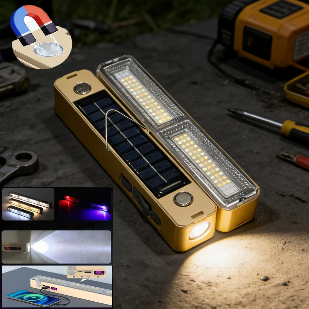 lot-de-1-a-2-lampes-d'avertissement-stroboscopiques-solaires-led-pour-voiture-lampe-d'urgence-rechargeable-4000mah-magnetique-pour-le-camping-en-plein-air-l'eclairage-de-travail