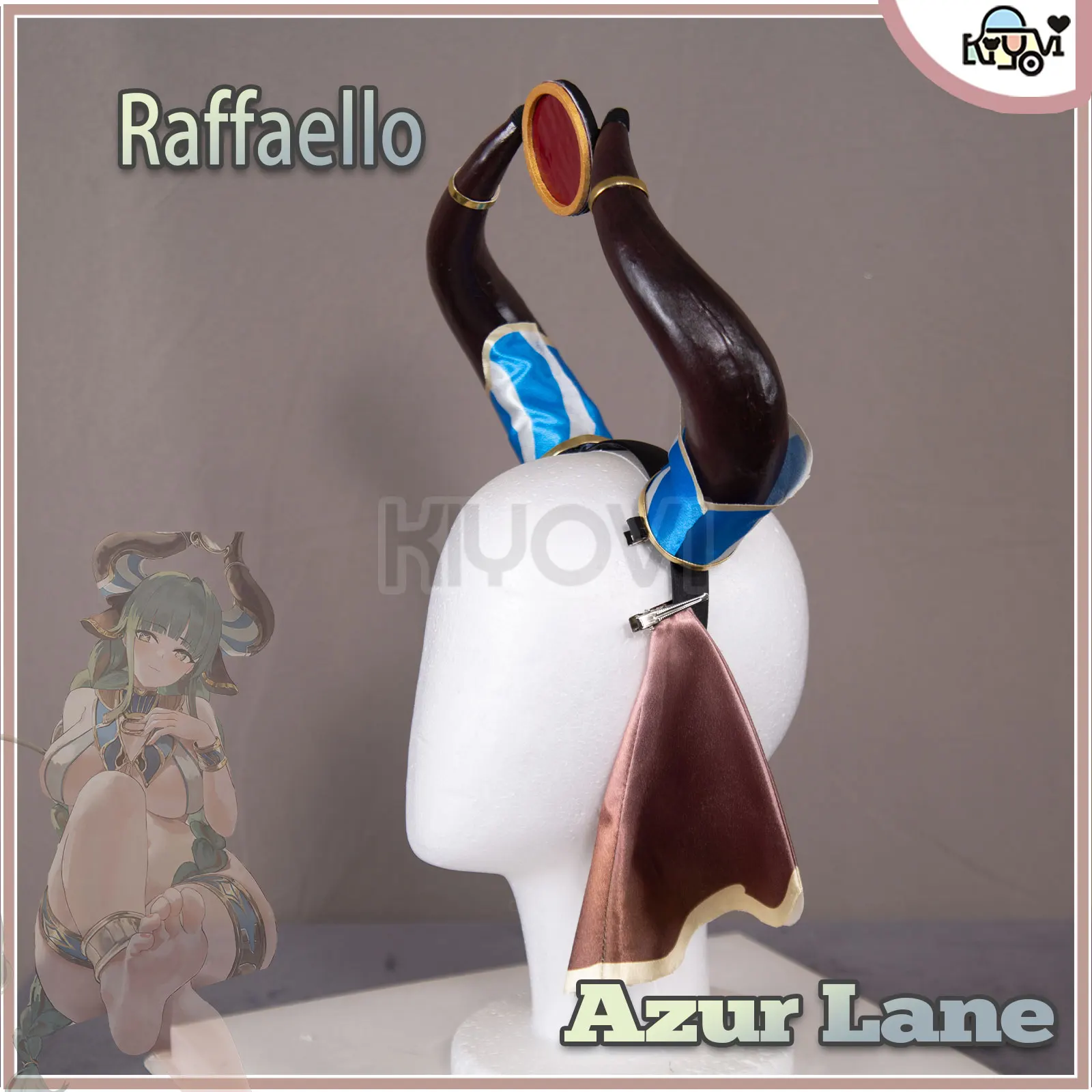 Azur Lane Raffaello Cosplay Outfit Egyptian Themed Costume Full Set Horns Tail Anime Women Cosplay Suit view 2
