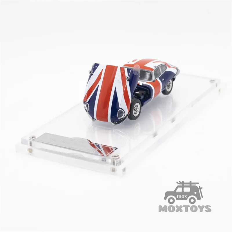 GFCC 1:64 재규어 E-타입 유니온 플래그 다이캐스트 모델 자동차