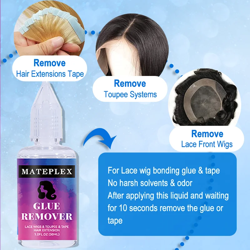 Lace Glue and Adhesive Remover Kit Wateprroof Wig Adhesive Strong Hold Hair Glue for Lace Wig Toupee +Hair Extension Remover