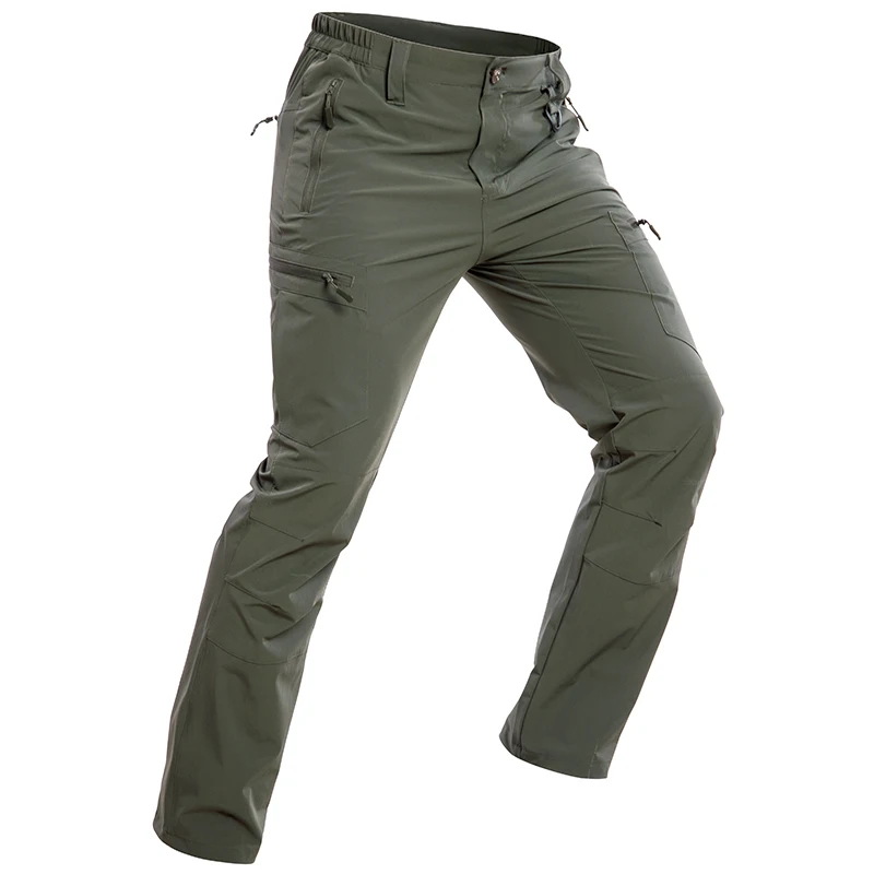 Pantalones de senderismo tácticos ligeros para hombre, pantalones impermeables para acampar al aire libre, pantalones de pesca, pantalones Cargo de trabajo de nailon de secado rápido