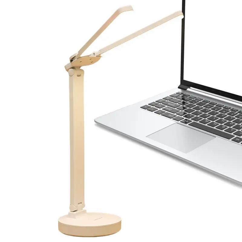 Table Reading Lamp Cordless Bedside Light Double Light Source 3 Lighting Modes Rechargeable Bedside Light For Studying Working