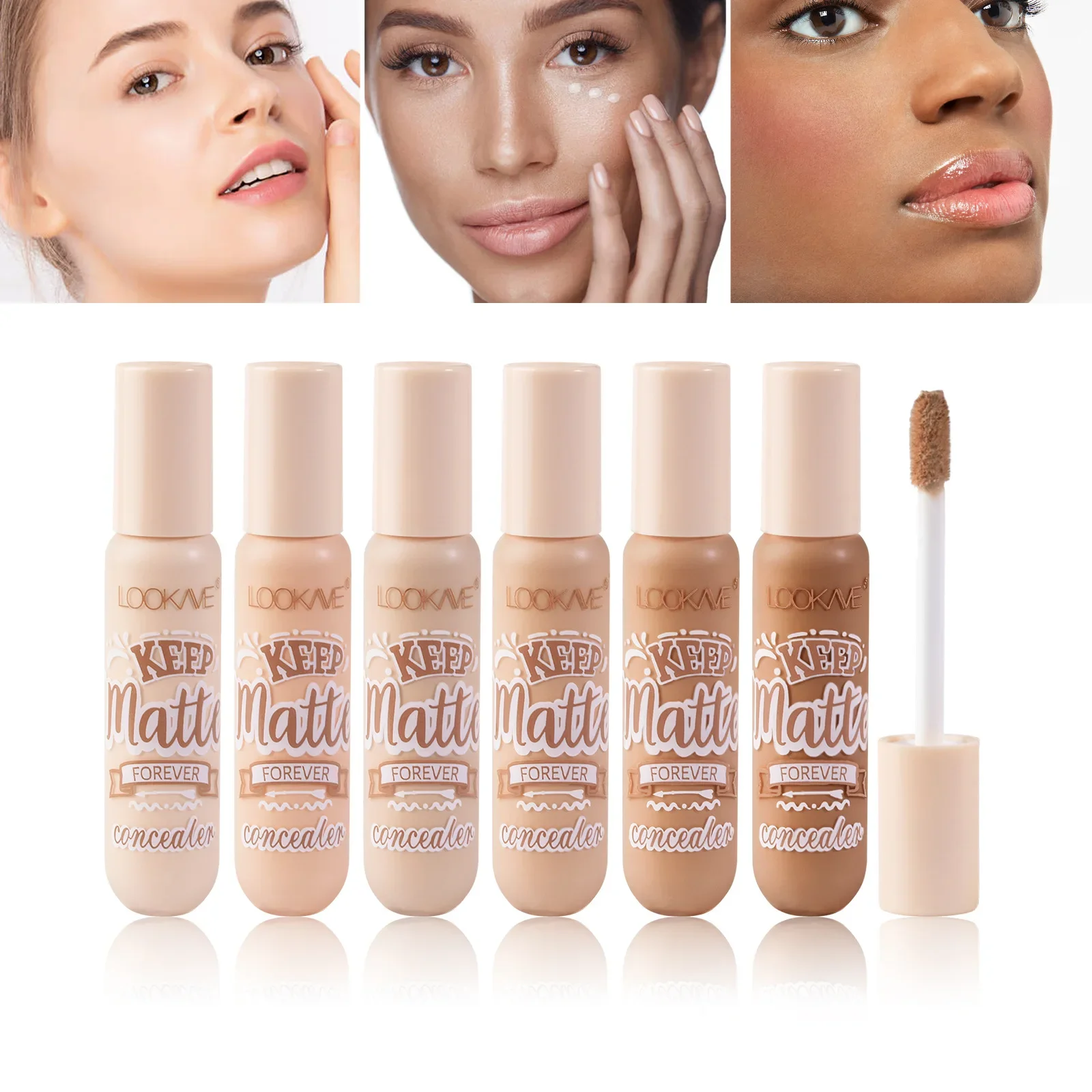 6 Colors Matte Cream Concealer Stick Light Dark Moisturizing Liquid Foundation Face Cover Acne Eye Dark Circle Modify Skin Tone