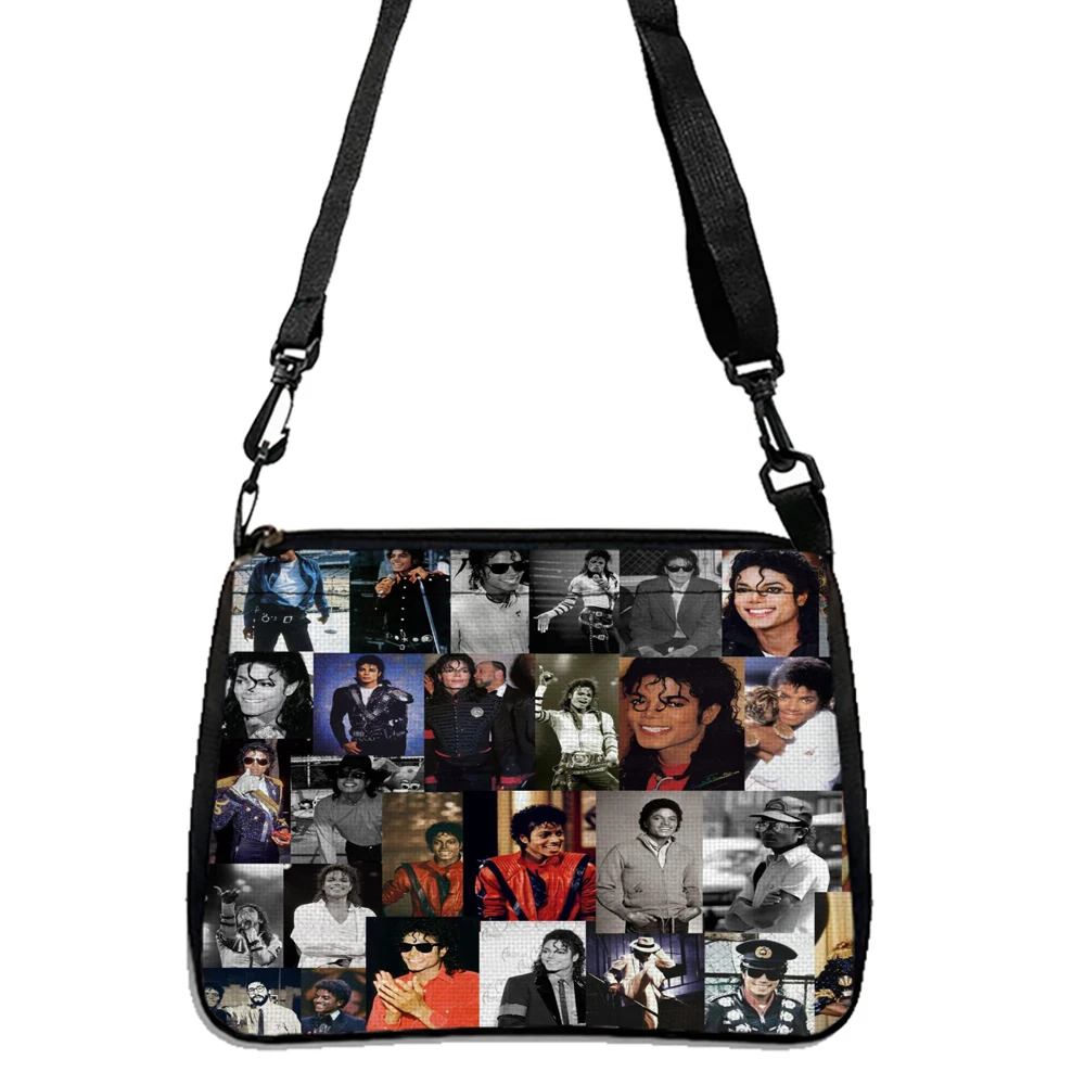 Michael Jackson Niedliche Cartoon-Studentenhandtasche, Umhängetasche mit großem Fassungsvermögen, wiederverwendbar für den täglichen Pendelverkehr 5.23 – Detail 3