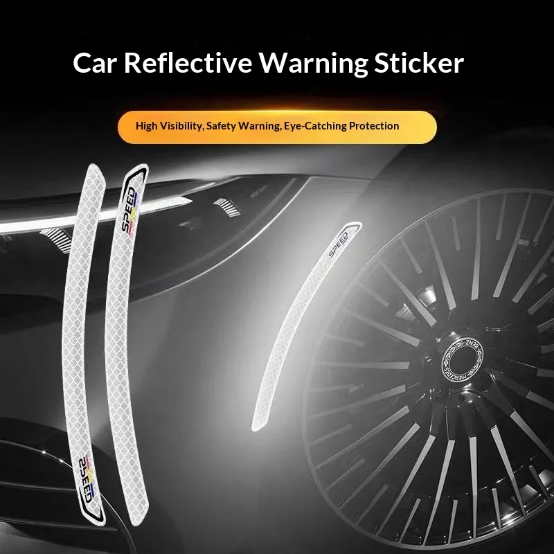 Car Sticker Reflective Warning Safety Tape Anti Collision Warning Reflective Stickers Automobile Trunk Reflectante Accessories