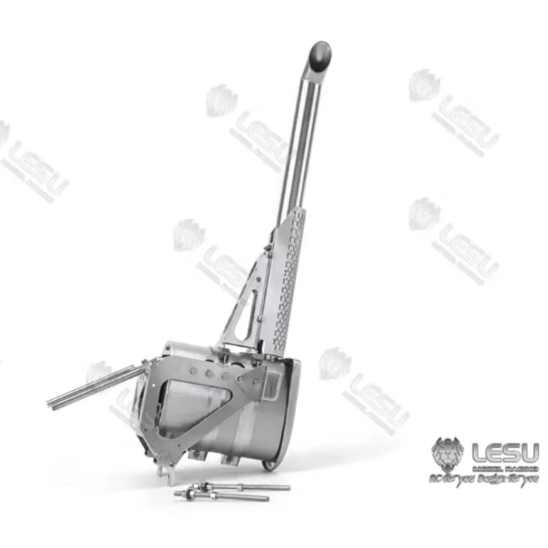 RC 1/14 LESU Metall-Auspuffkamin für Tamiya Muldenkipper für SCANIA MAN VOLVO Tripper Truck DIY Zubehör – Detail 4