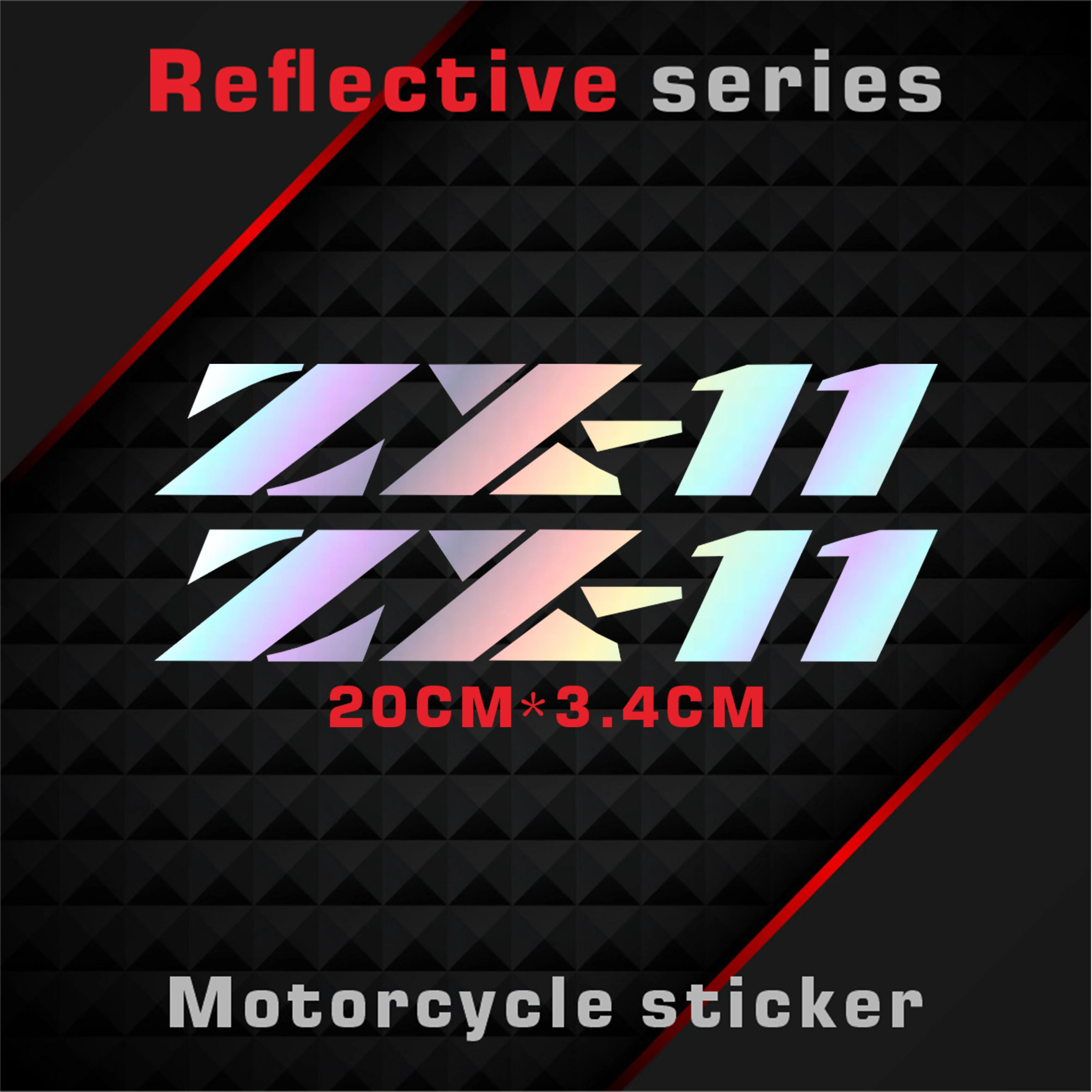 

New Motorcycle Stickers Body Reflective Waterproof Body fuel tank logo sticker Kit For ZX11 Decorative stickers