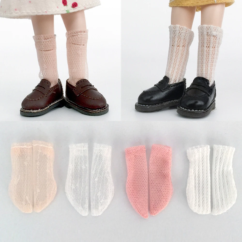 Ob11 Doll Classic Lolita Hollowed Out Lace Mesh Socks Lolita Retro White Stocking For Molly,Ob11 ,Gsc,1/8 1/12bjd Doll