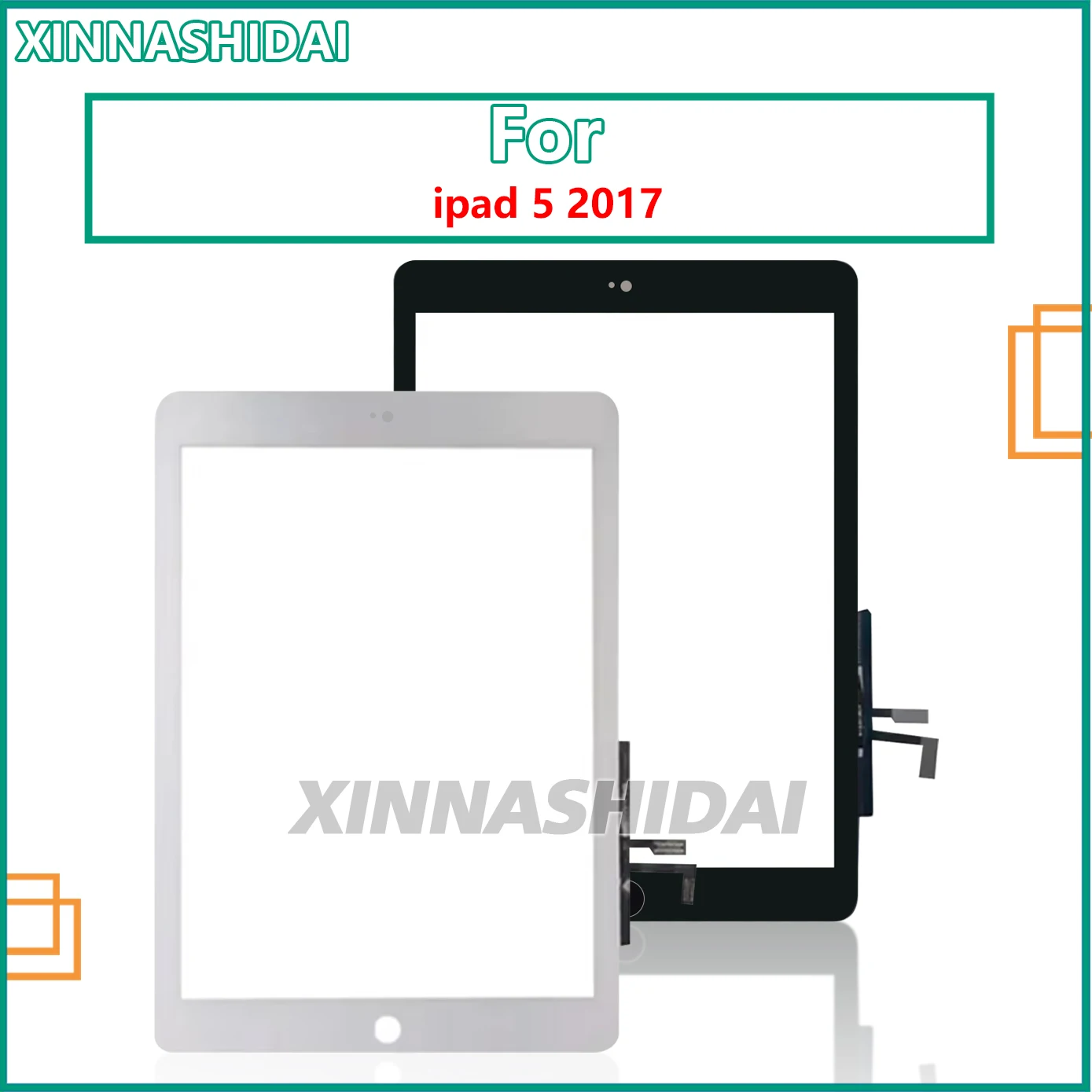 AAAAA+ For iPad 5 2017 Touch Screen Digitizer and Home Button Front Glass Display Touch Panel A1822 A1823