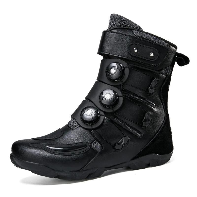 

Motorcycle Men Long Boots Motocross Locomotive Black Shoes Off-Road Motorbike Racing Biker Waterproof Anti-drop