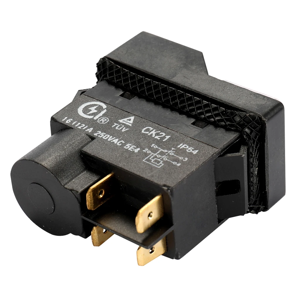 

CK21 250 В 16 А 4 контакта 5 контактов водонепроницаемый электромагнитный безопасный кнопочный переключатель для металлического резака шлифовальный станок затвора черный