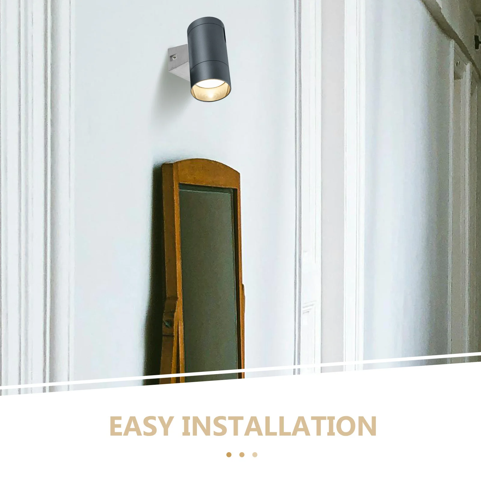 دعامة مصباح جداري من الألومنيوم، قاعدة معلقة متينة، تصميم بسيط، سهل التركيب لقاعدة مصابيح ديكور الإضاءة المنزلية #6