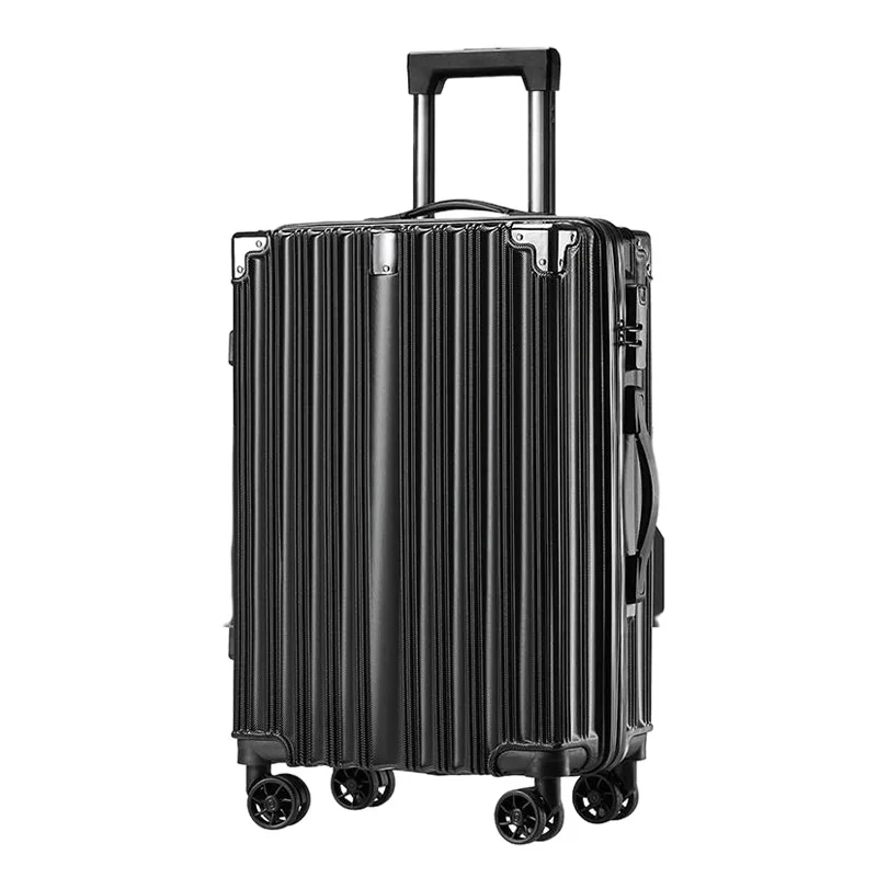 Fashionable metal corner suitcase adult trolley case business boarding suitcase 20 inch universal wheel password lock