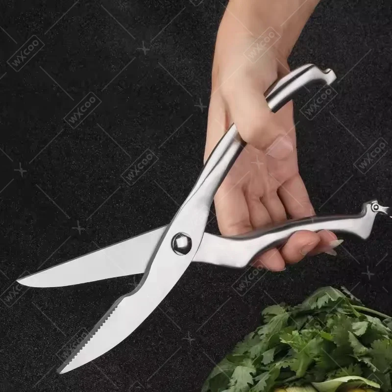 WXCOO All Steel Kitchen Scissors Multifunctional Food Chicken Bone Cutter Vegetable Fish Duck Cutter