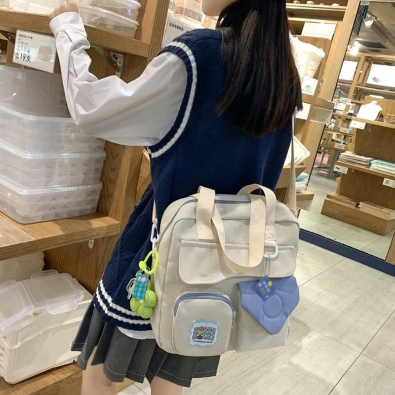 Mochila estilo coreano, bolsos hombro KawaiiCrossbodyBookbags para chica, bolso mensajero para estudiante,