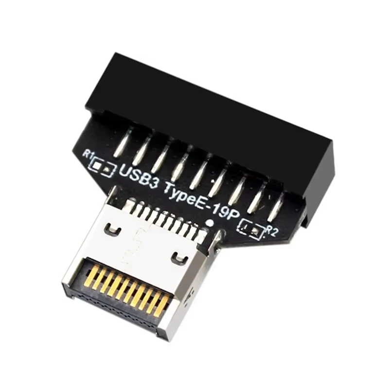 Top-2Pcs Computer Motherboard USB3.2 Type-E 20Pin To USB 19P Chassis Front USB Type A Type C Extension Adapter