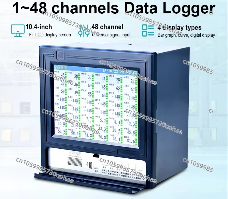 Multi-Channel USB Temperature and Humidity Data Logger Bar Curve Paperless Logger